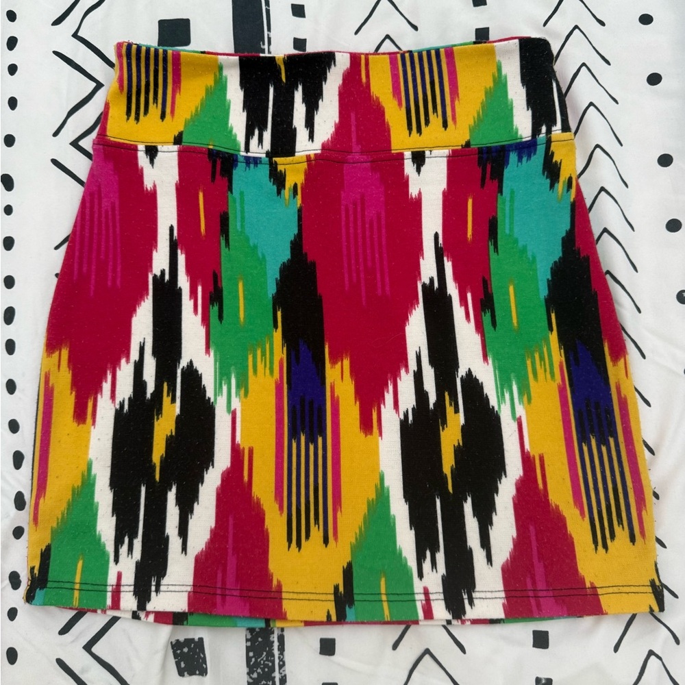 Silence + Noise Colorful Patterned Women's Skirt